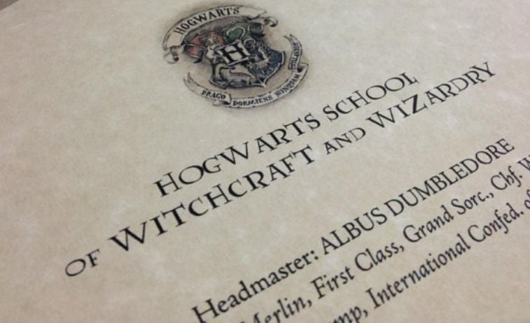 Hogwarts acceptance letter