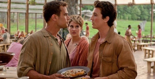 Theo James, Shailene Woodley and Miles Teller in 'The Divergent Series: Insurgent.'