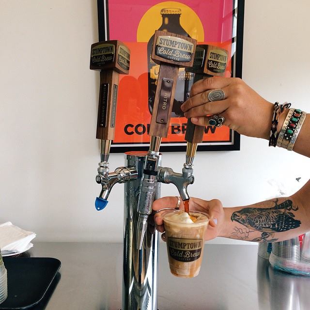 stumptown cold brew on tap