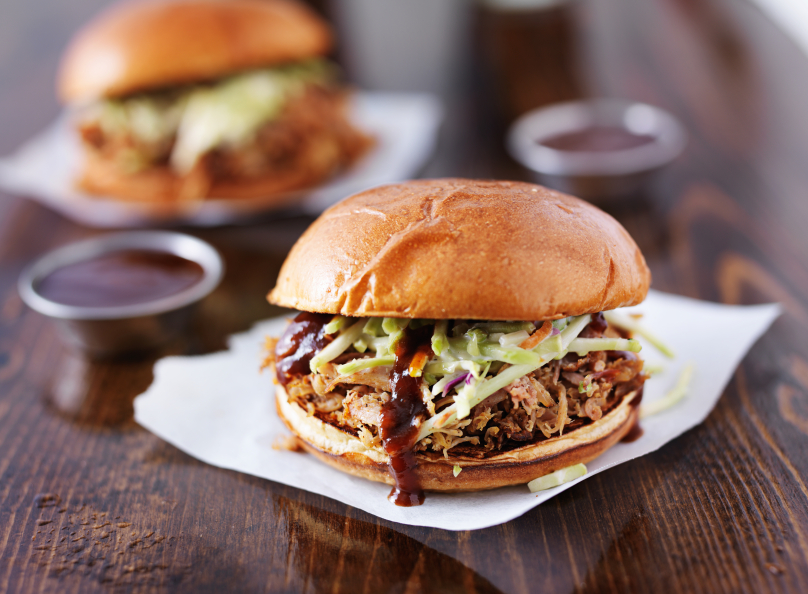 Barbecue pulled pork sandwich 
