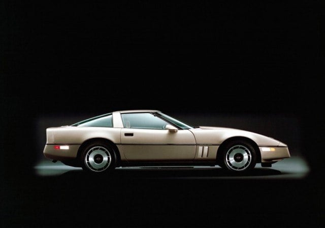 A golden-colored 1984 Chevrolet Corvette