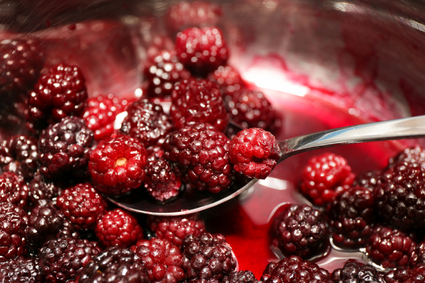 cooked blackberries