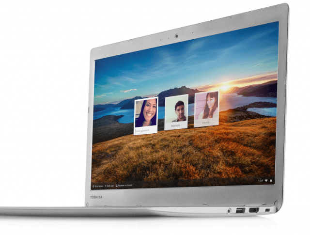Chromebook enables users to switch between accounts