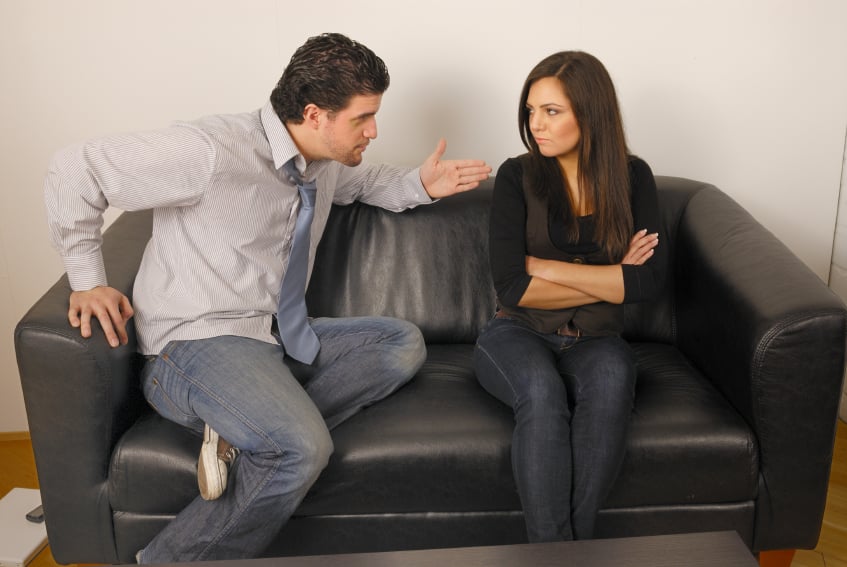 Disagreement, couple fighting