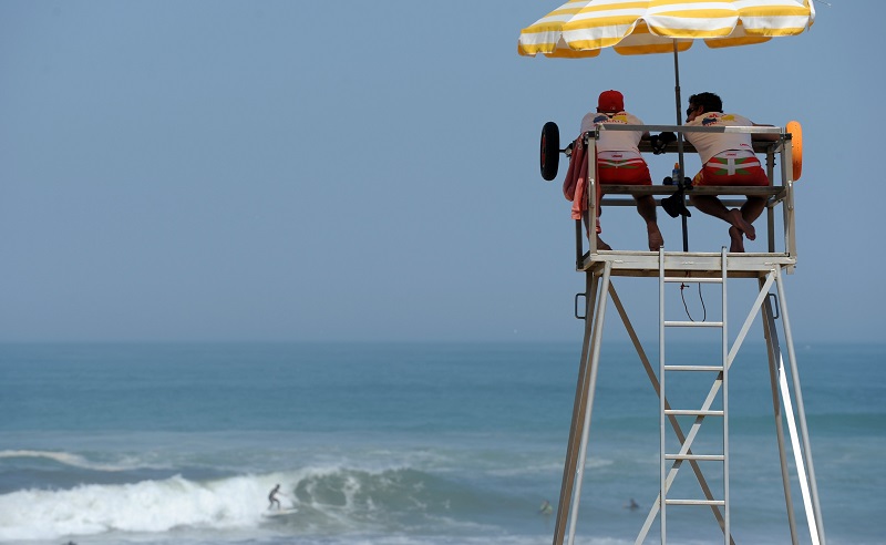 Lifeguards keeping watch