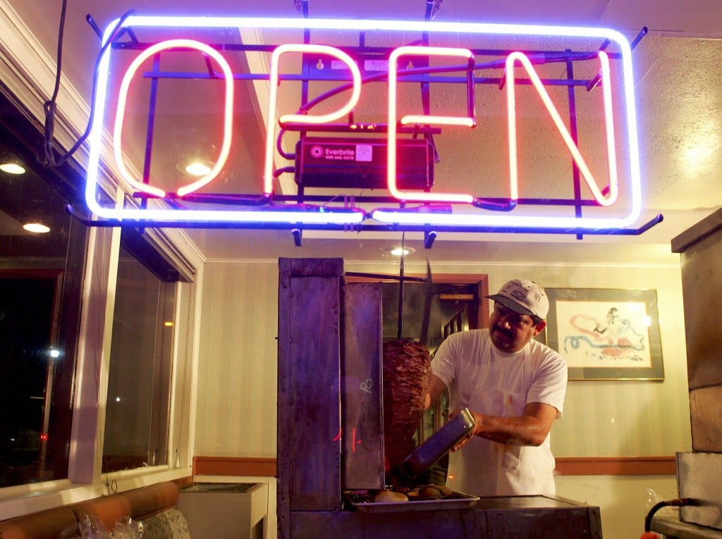 Restauant open sign
