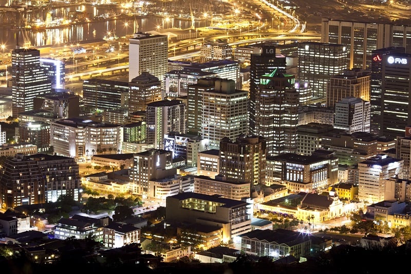 Cape Town at night