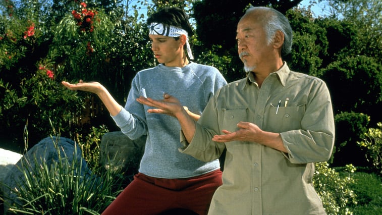 Mr. Miyagi in The Karate Kid