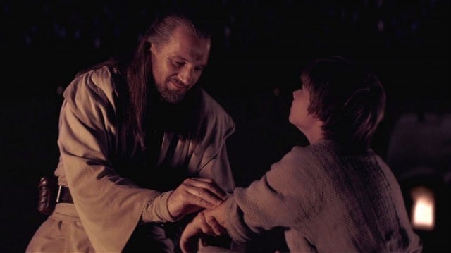 Liam Neeson and Jake Lloyd in 'The Phantom Menace'