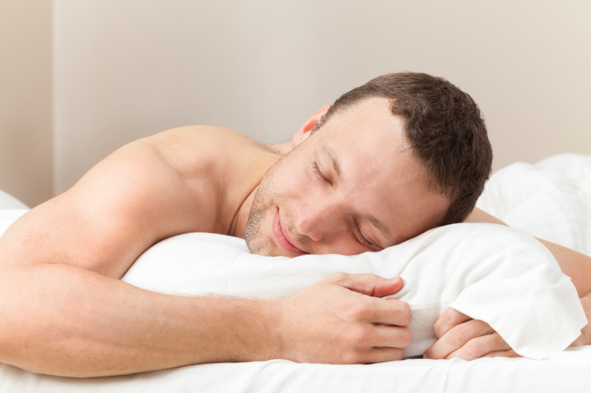 Man sleeping on his stomach
