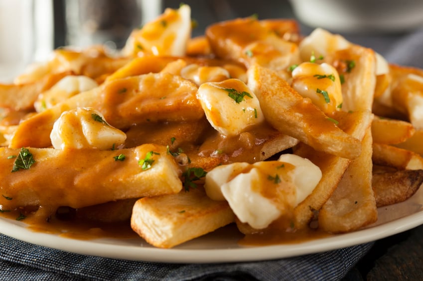 Poutine with French Fries, cheese