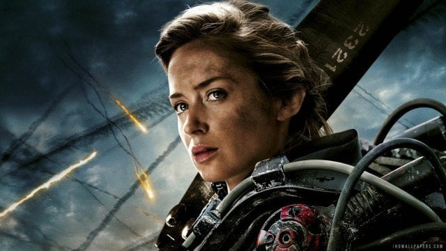 Emily Blunt dons armor and holds a weapon in Edge of Tomorrow