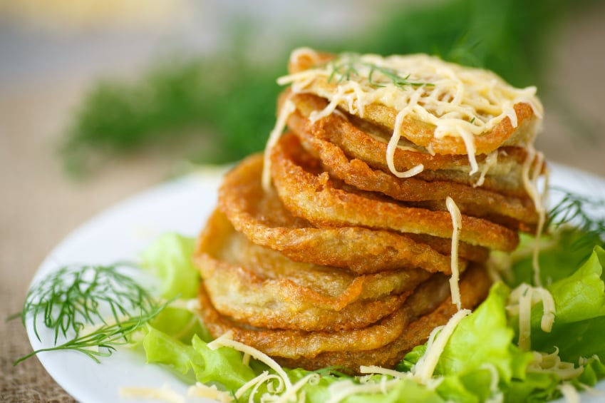 potato pancakes, cheese, dill