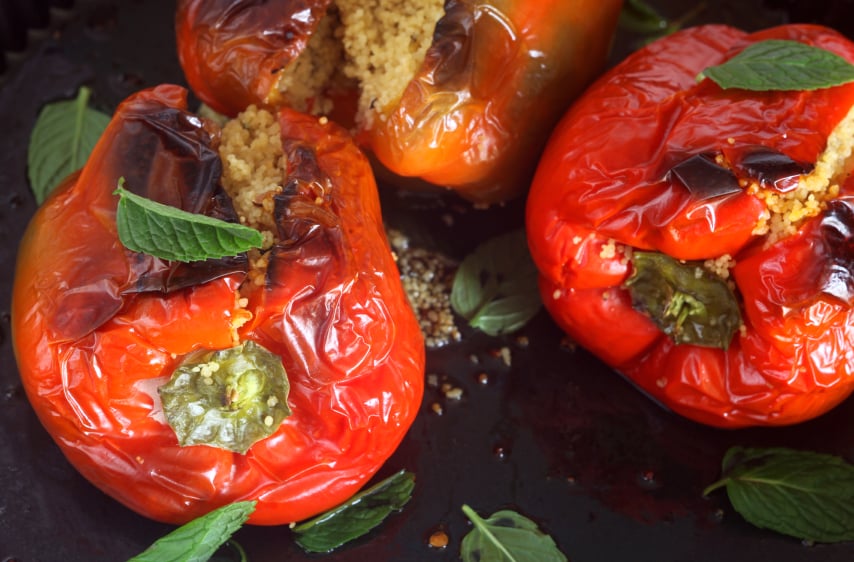 couscous stuffed pepper