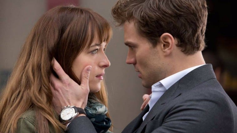 Dakota Johnson and Jamie Dornan in 'Fifty Shades of Grey'