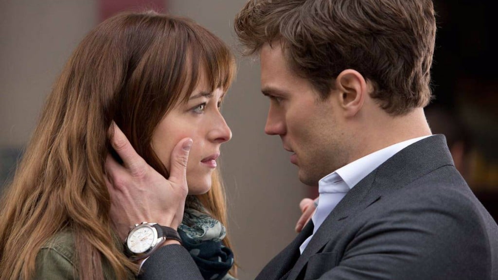 Dakota Johnson and Jamie Dornan in 'Fifty Shades of Grey'