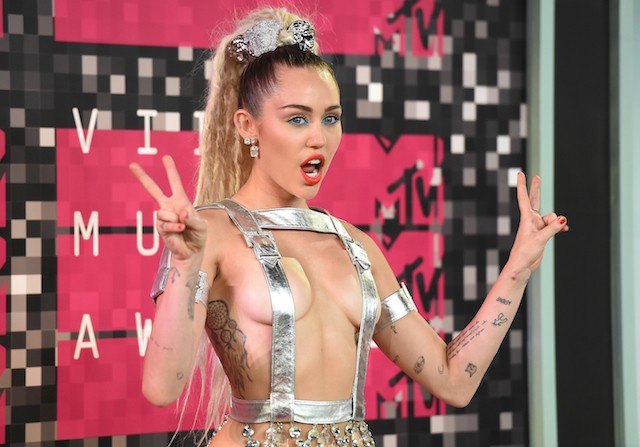 Miley Cyrus during a show
