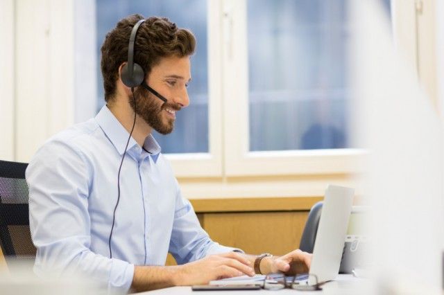 man with headset
