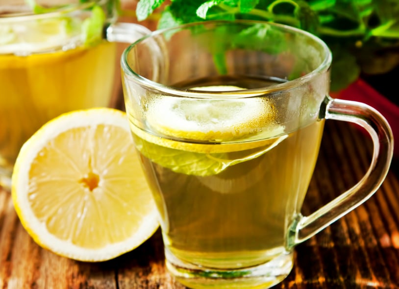 herbal tea with lemon