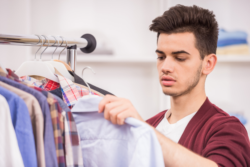 a man shopping
