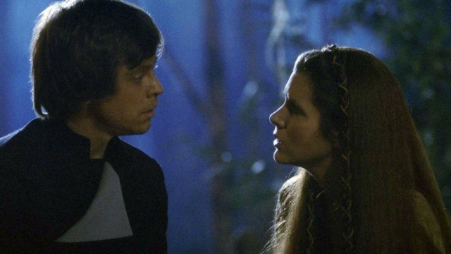 Luke and Leia in Star Wars: Return of the Jedi