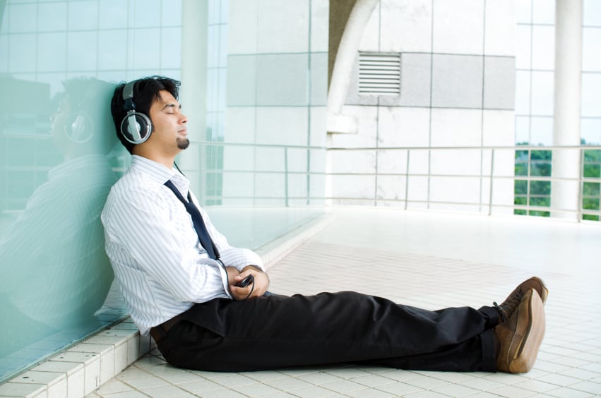 listening to music