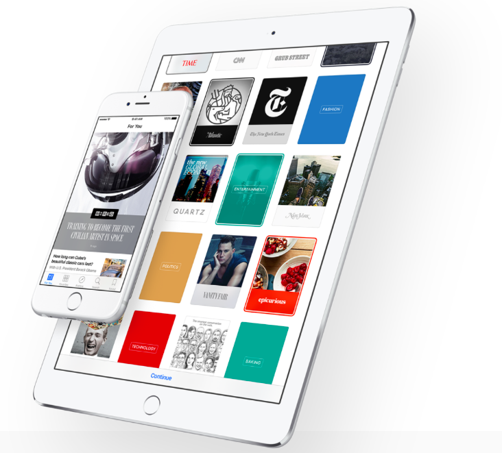 News app in iOS 9 on iPhone and iPad