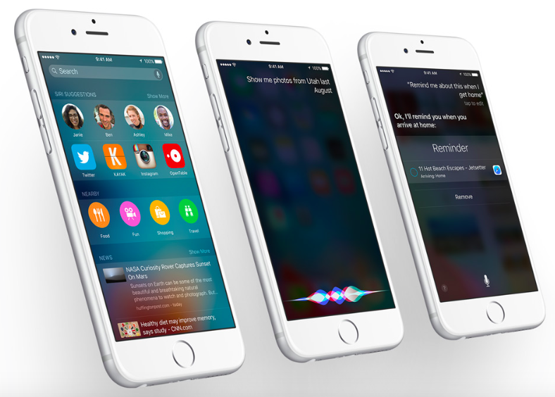Siri in iOS 9 on iPhone