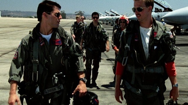 Tom Cruise and Anthony Edwards in Top Gun