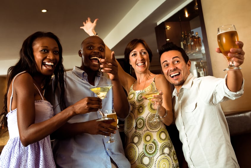cocktails, party, friends
