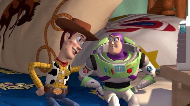 Woody and Buzz Lightyear in Toy Story Woody and Buzz Lightyear in Toy Story