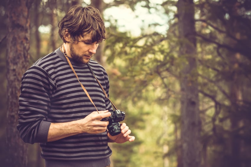nature, photography, trees, sweater, man