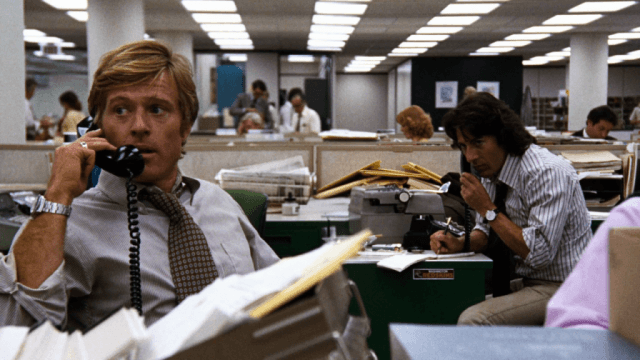 Robert Redford and Dustin Hoffman in 'All the President's Men'