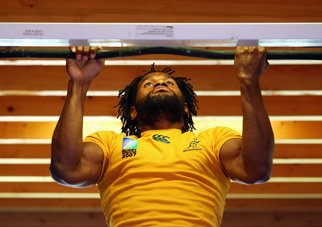 mixed-grip pull-ups