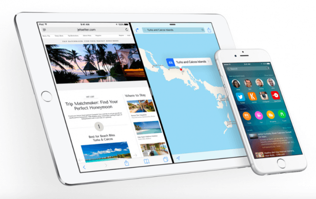 iOS 9 on iPad and iPhone