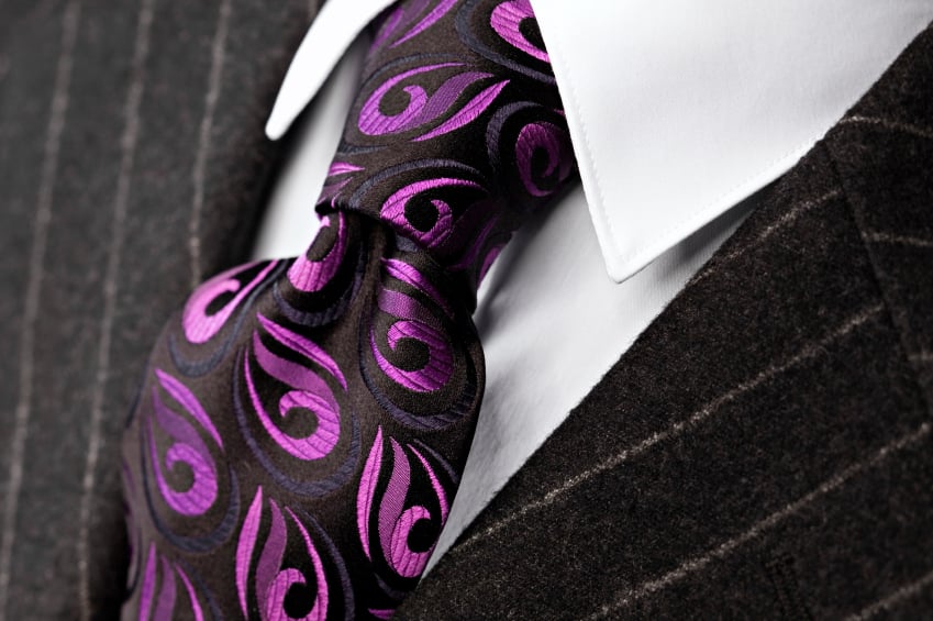 a bold patterned tie