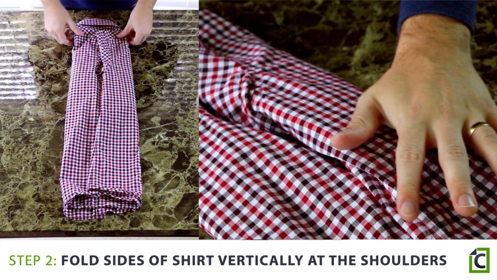 the steps to folding a shirt correctly