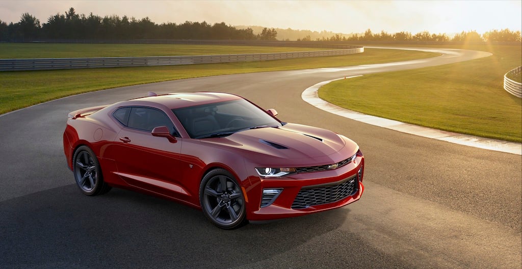 A red 2016 Chevrolet Camaro SS