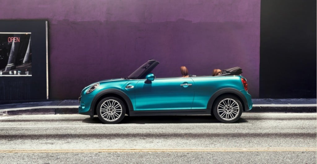 Blue MINI Convertible
