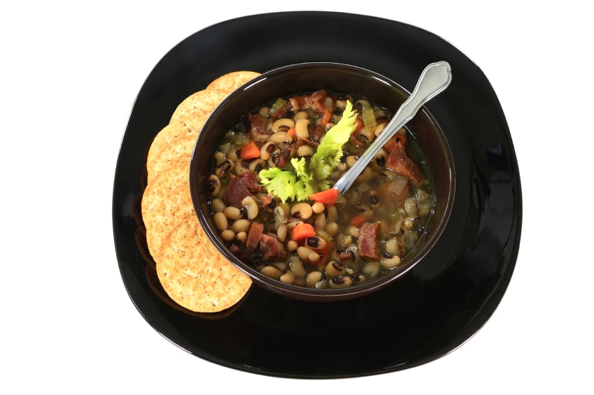 ham and bean soup, black eyed peas