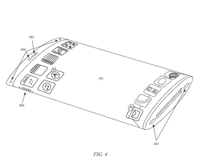 Apple patent iPhone with wraparound display