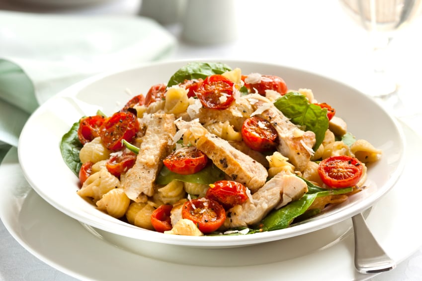 pasta with tomatoes and chicken