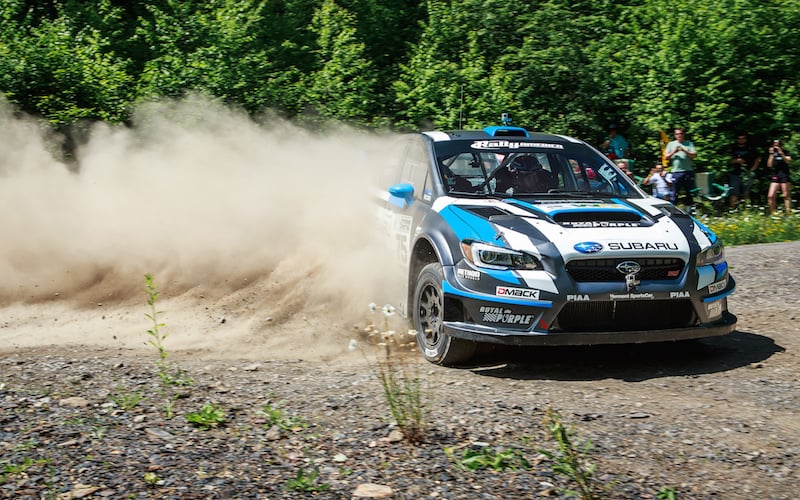 David Higgins sliding to victory at STPR 2015