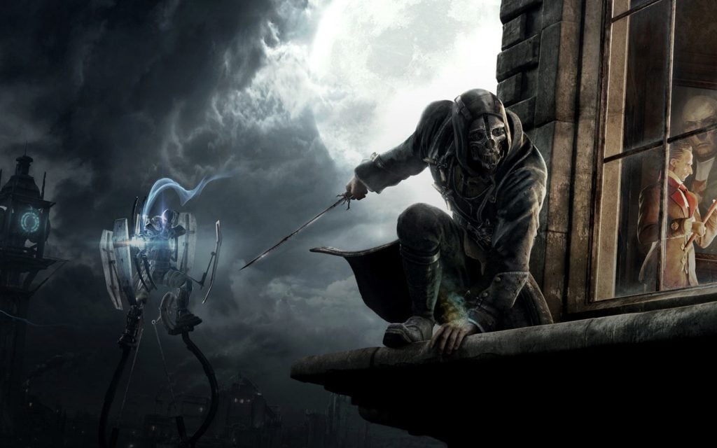 Corvo prepares for a kill in Dishonored