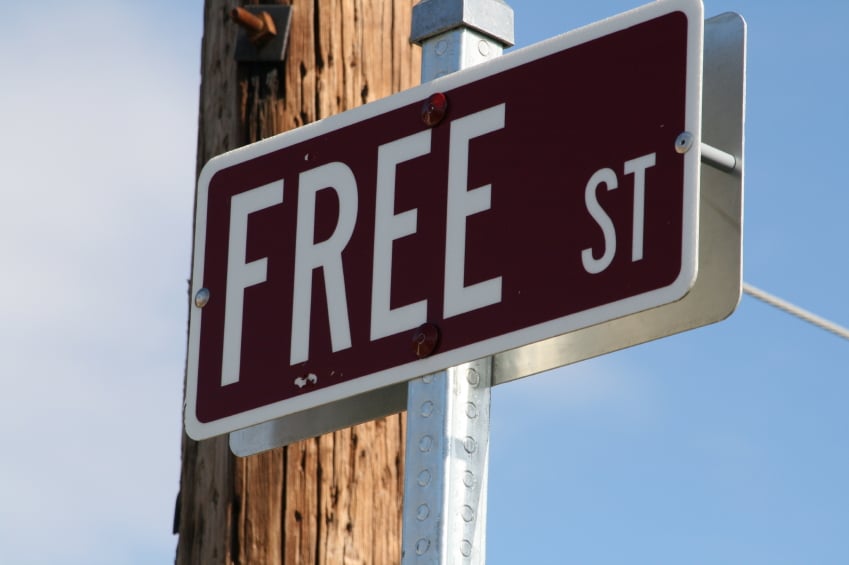 sign for free street
