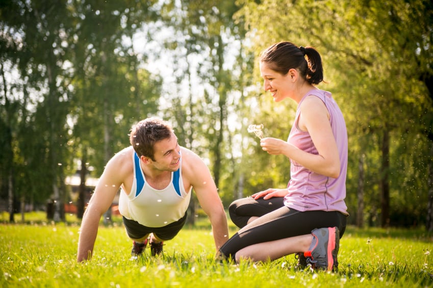 couple working out together