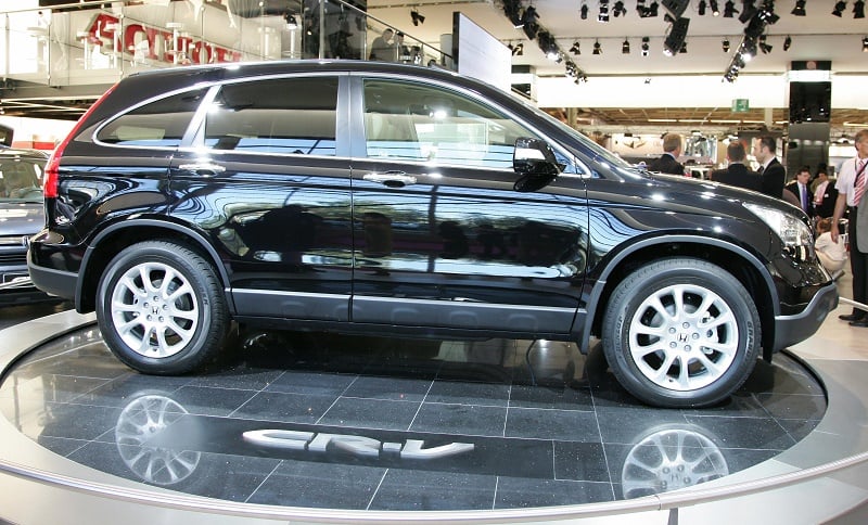 A Honda CRV is presented during the pr