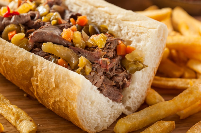 Italian beef sandwich