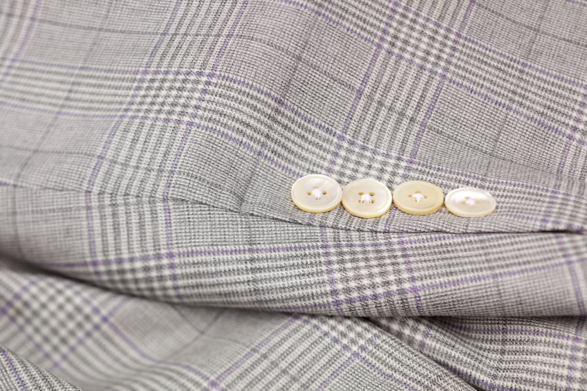 The subtly patterned suit