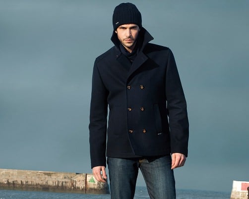 Saint James navy blue peacoat